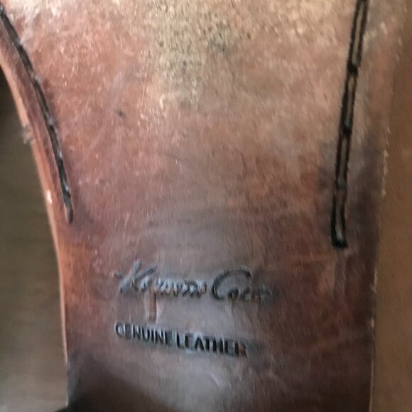 KENNETH COLE LOAFERS/ SLIP ON'S -TAN "PLUG OF WAR" LEATHER - Picture 4 of 8